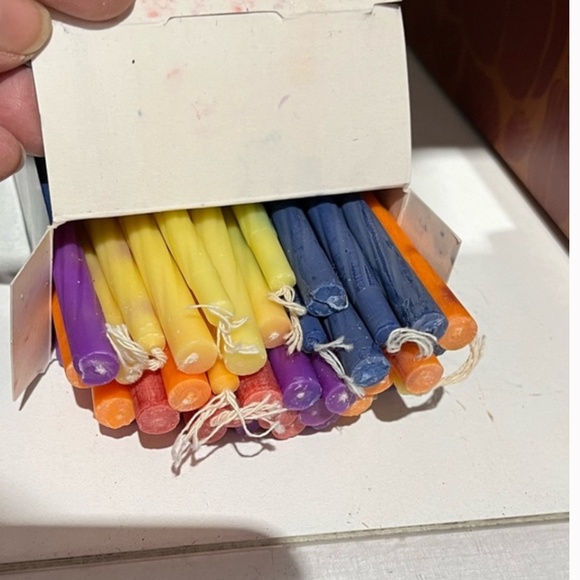 NIB Chanukah Candles - Multicolored, spiral design, box of 44 - Picture 3 of 5